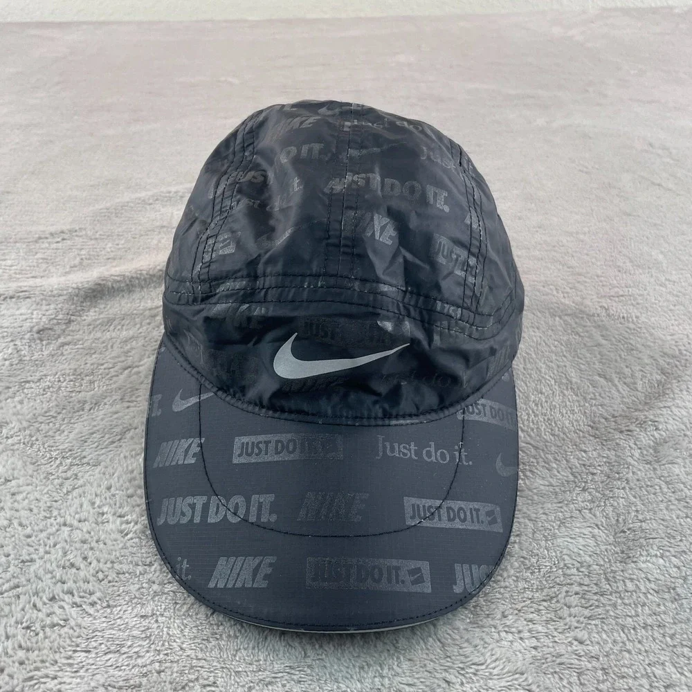 Nike Tailwind Ghost Flash Hat Black AOP Strapback Running‎ Cap All Over Print